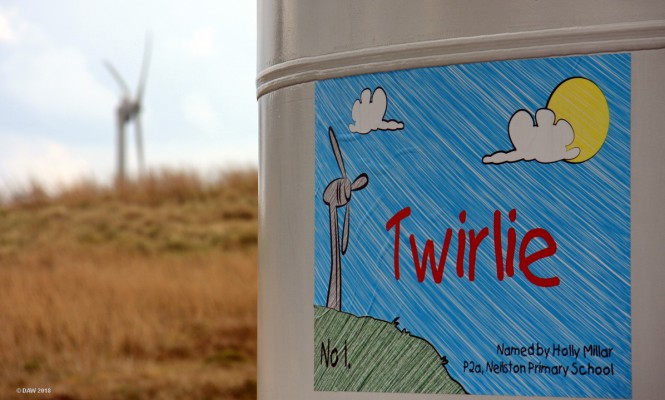 Twirlie
Yes, in Neilston we like to name our wind turbines.
