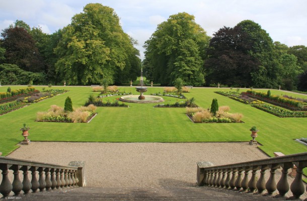 View from the steps, Haddo House
A view of the garden around Haddo House.  As you can see from the path that disappears in to the distance the grounds are quite large and are all open to the public under the care of the National Trust for Scotland.
