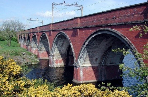 Walkmill Glen Railway Viaduct
Opened in 1903 by the Lanarkshire and Ayrshire Railway it allowed coal to be transported from the pits of Lanarkshire to what was at the time the large port of Ardrossan.  The link to the coast ended in the 1930's and after electrification in the 1960's the line terminated at Neilston. The bridge has a total lof 14 arches.  [url=http://www.streetmap.co.uk/map.srf?X=252202&Y=657527&A=Y&Z=115/] Map location. [/url]
