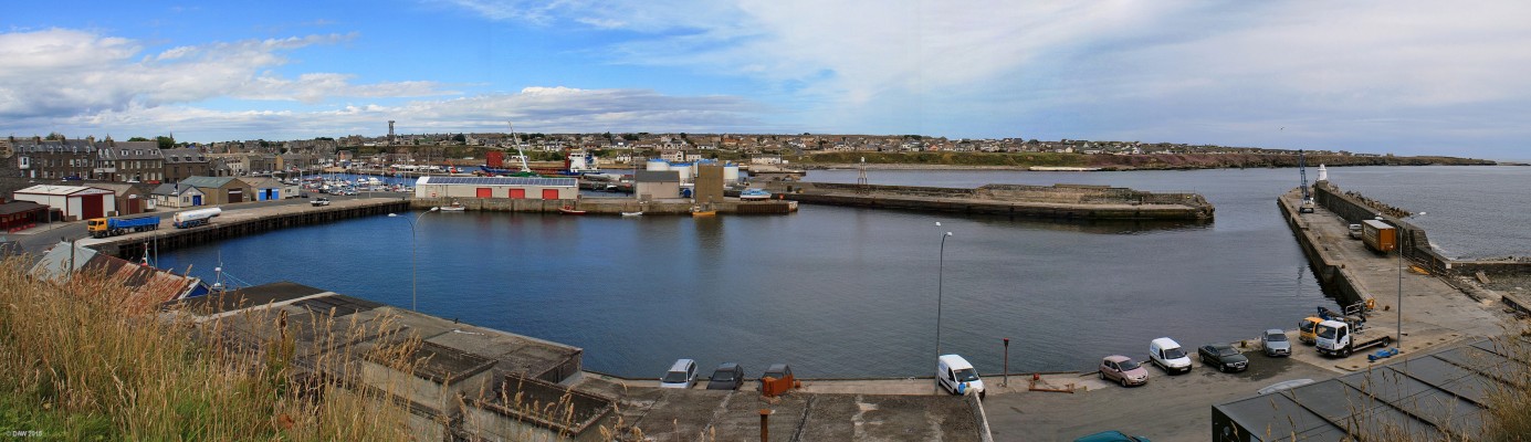 Wick Harbour, 2013
It is said that in the early 19th century you could walk from one side of Wick harbour to the other by stepping from one fishing boat to another there were so many boats.

