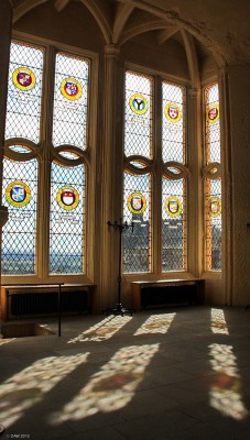 One of the windows in the Great Hall at Stirling Castle
One of the two large windows that light up the Dias where the King and Queen would have sat in the great hall.
