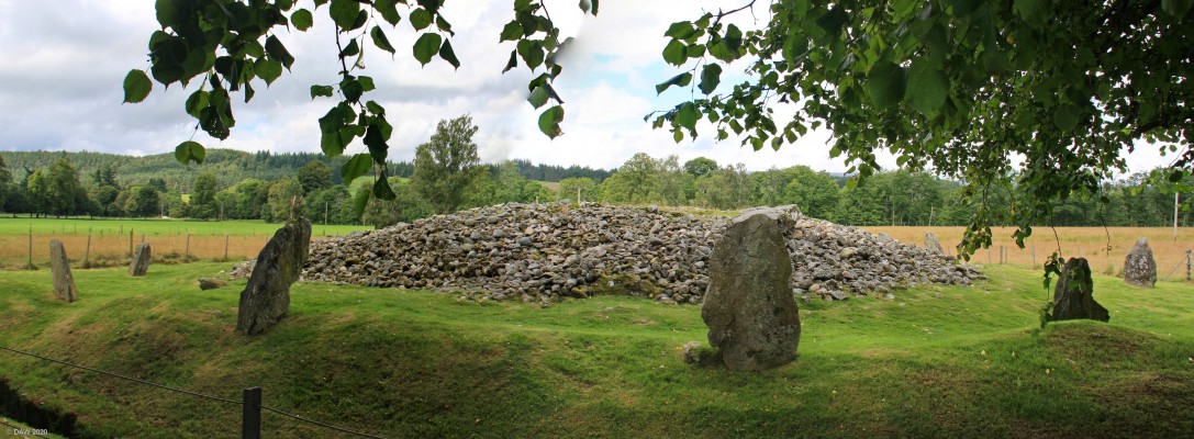 Corrimony Chambered Cairn
Dating from around 4,000 years ago an excavation found traces of a crouched burial inside.  The chamber is surround by a circle of 11 standing stones.  [url=https://streetmap.co.uk/map.srf?X=238251&Y=830294&A=Y&Z=120/] Map location. [/url]
