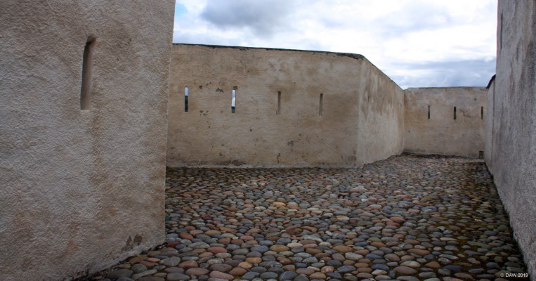 Corgarff Castle, Aberdeenshire
A view from inside the star shaped defensive wall built around Corgarff Castle.  The wall was constructed after the 1745 Jacobite uprising when the castle was taken over as a barracks for government troops. 
