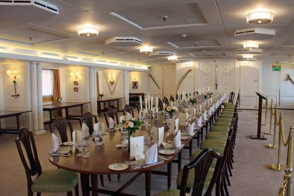 The function suite, HMY Britannia, Leith
The main function suite on board the former Royal Yacht, Britannia.  Britannia is now a tourist attraction at the port of Leith.
