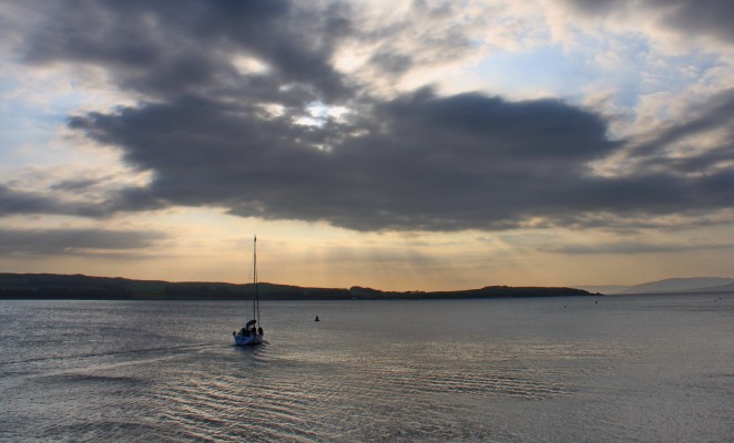 Heading out, Largs Marina
