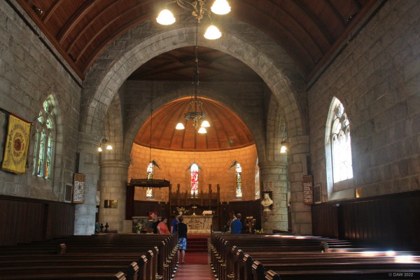 Inside Crathie Kirk
Crathie Kirk is where the Royal Family worship when thy are staying at the nearby Balmoral Castle.  They have their own seating area on the right next to where the bust of Queen Victoria is.
