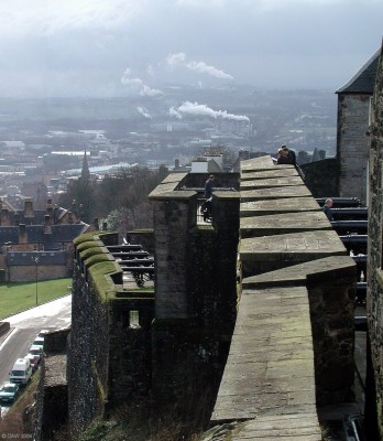 Looking out from the battlements at Stirling Castle
A view over the City of Stirling from the eastern Battlements at Stirling Castle.  Stirling Castle played an important role in the 13th and 14th century during the wars of independence.    [url=http://www.streetmap.co.uk/map.srf?X=278970&Y=694043&A=Y&Z=126&ax=278970&ay=694043/] Map location. [/url]
