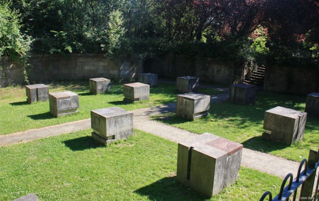 The sunken Garden, Bellahouston Park, Glasgow
This is what is left of the original Dumbreck house.  In 1850 the owner, Moses Stephen, changed the name to Bellahouston House and on his death in 1871 his sisters Elizabeth and Grace, observing his wish that "his fortune which had come from Glasgow should go to Glasgow" established the Bellahouston Bequest Fund who sold the estate to the City of Glasgow in 1895 to become parkland for the benefit of its citizens.

